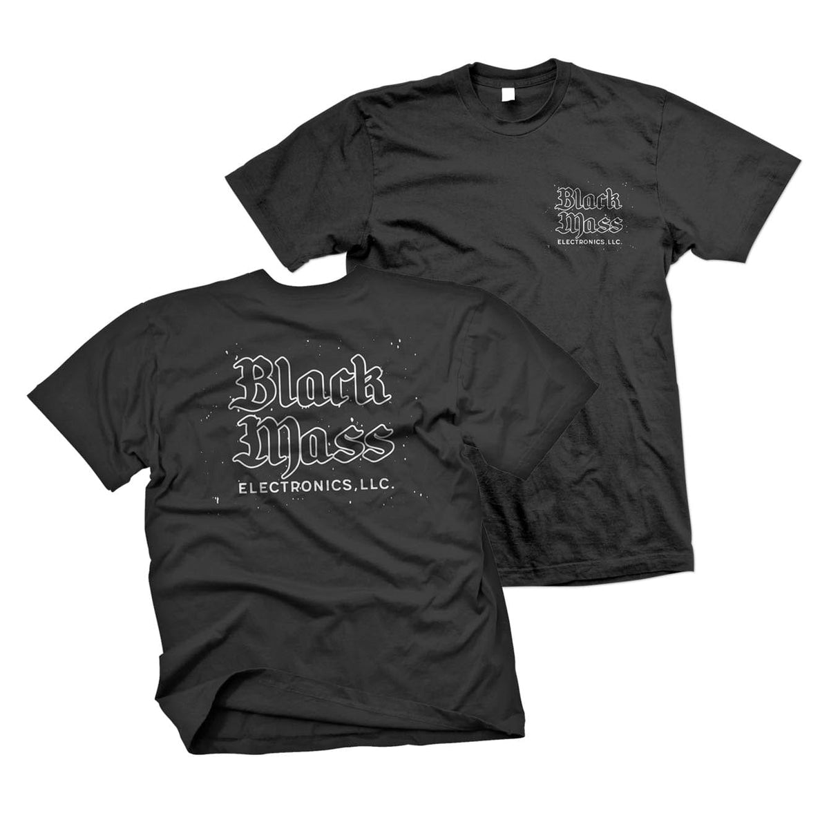 Black Mass Electronics Splatter Logo T-Shirt Small